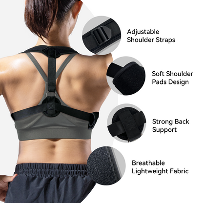 YIMED Back Brace Adjustable Posture Corrector for Back Lumbar Support Shoulder Posture Support Back Pain Relief