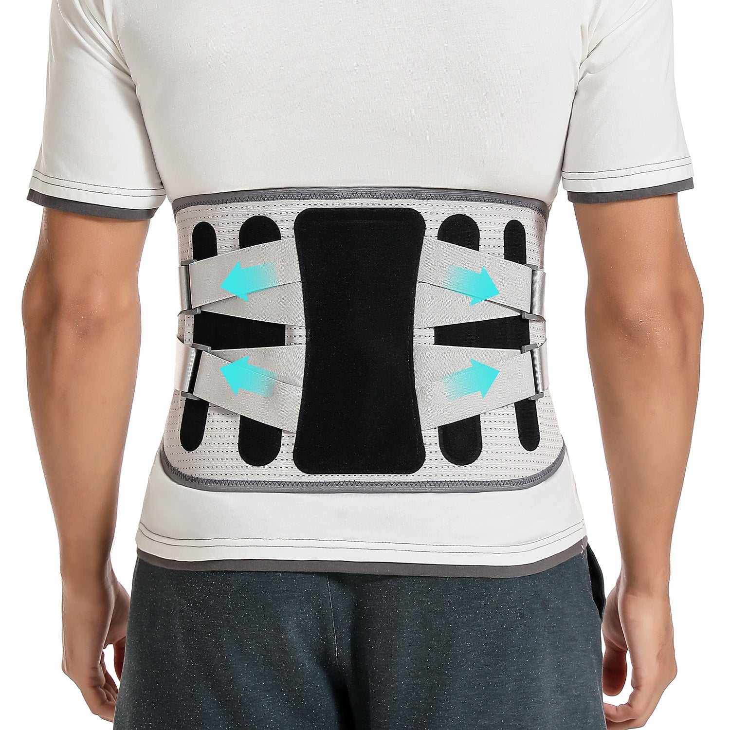 Back Brace for back pain relief, dual adjustable straps