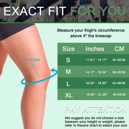 Knee brace size chart for men and women